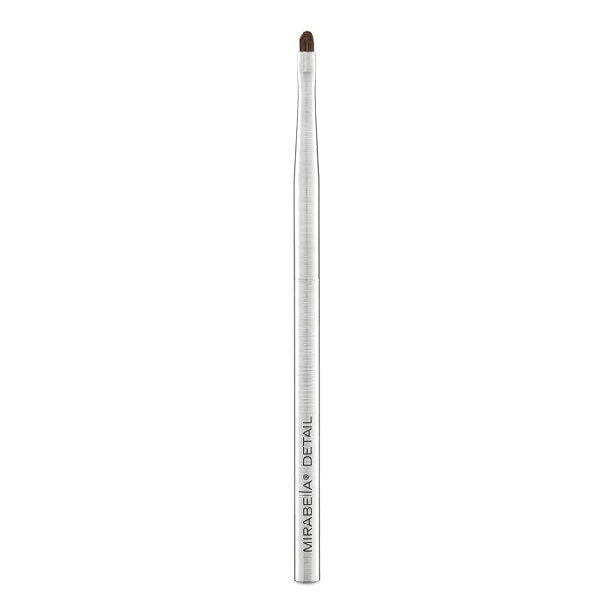 Mirabella Detail Professional Makeup Brush – Precision Eyeshadow Brush for Blending & Smudging – Small Vegan Brush w/Tapered Bristles & Weighted Handle for Eyeshadow Detailing