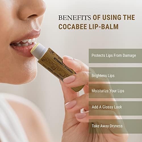 Chapstick Lip Balm Lip Moisturizer For Dry & Chapped Lips 100% Organic Lip Balm For Soft And Shiny Lips Cute And Portable Lip Care Balm for Kids and Women's With Bamboo Packaging (Lime)