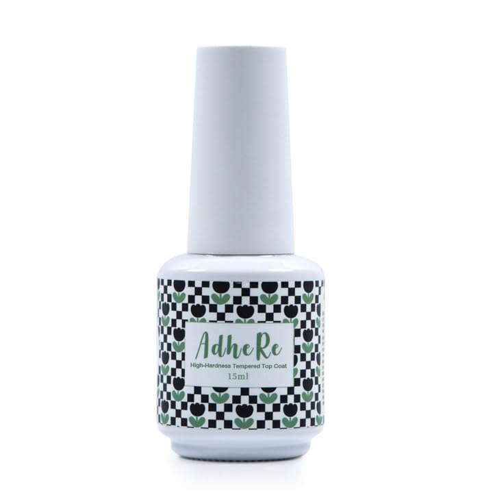 ADHERE Gel Top Coat- 15ML/0.5fl oz Top Coat Gel Nail Polish, Glossy Shine Finish and Long Lasting, Soak Off Nail Lamp Gel,for Home DIY and Nail Salon