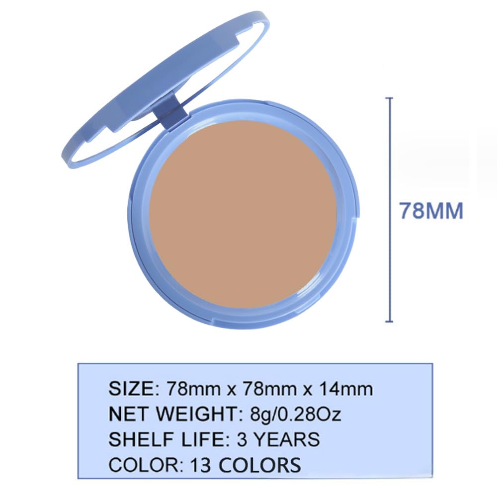 evpct Oil Control Pressed Face Powder Compact for Women, Translucent Setting Powder Makeup Foundation for Women, Waterproof Long Lasting Lightweight, polvo compacto de maquillaje, 220 Sand