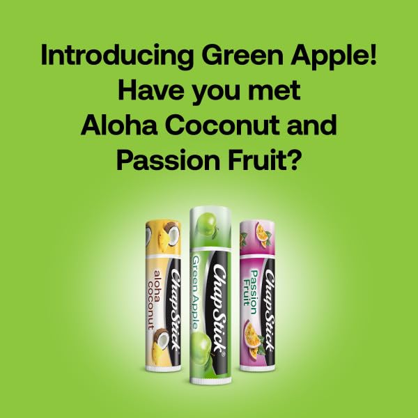 ChapStick Bulk Lip Balm Green Apple, Lip Care Tubes, 0.15 oz, 144 ct case