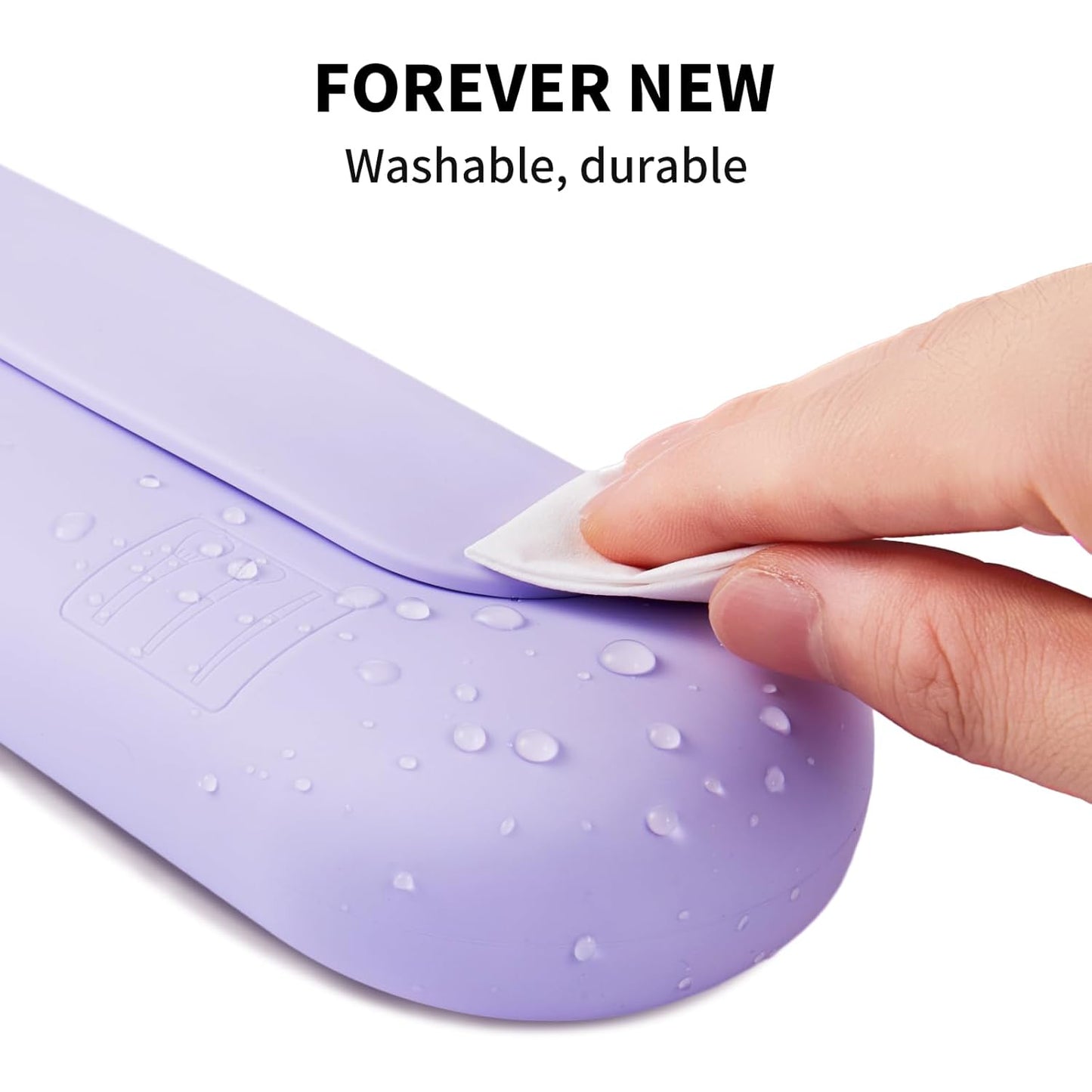 Silicone Makeup Brush Holder Travel Cosmetic Bag:Soft Portable Cosmetic Face Brushes Holder with Upgrade Anti-Fall Out Magnetic Closure, Large Travel Makeup Brush Case - Lavender
