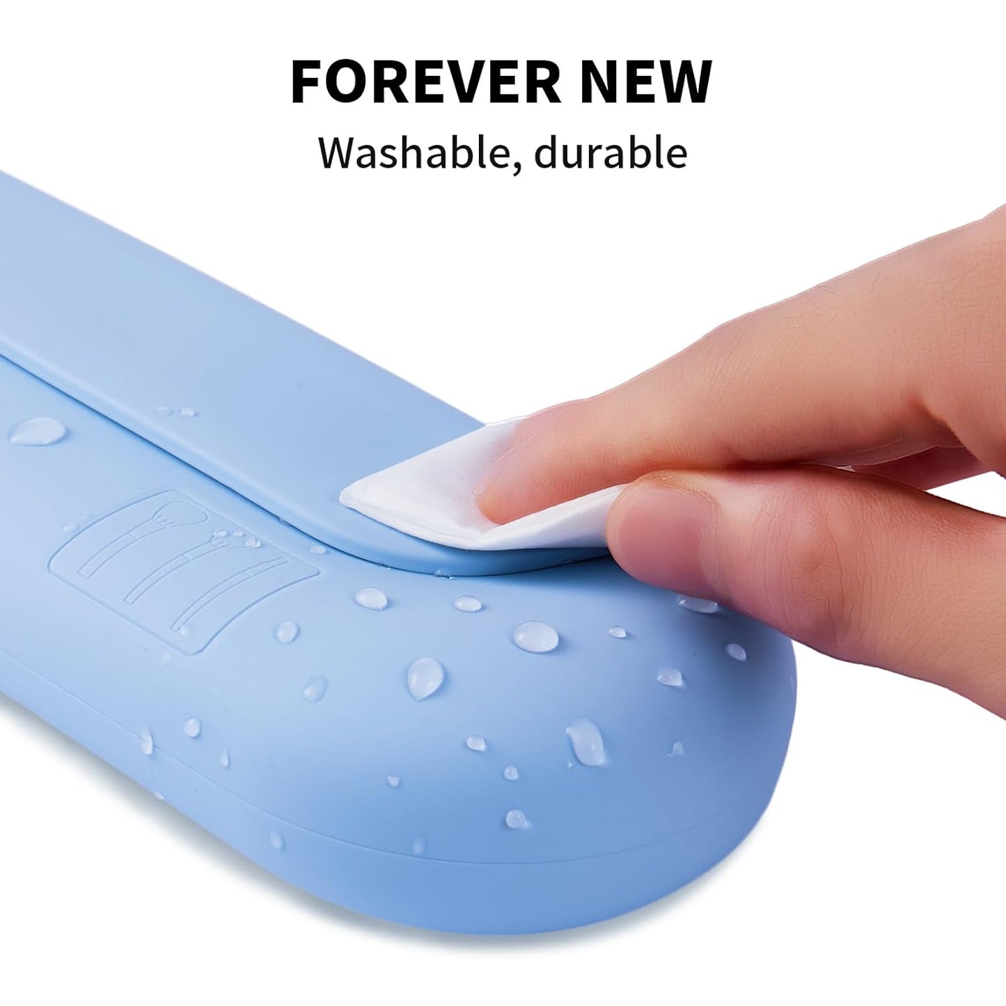 Silicone Makeup Brush Holder Travel Cosmetic Bag:Soft Portable Cosmetic Face Brushes Holder with Upgrade Anti-Fall Out Magnetic Closure, Large Travel Makeup Brush Case - Blue