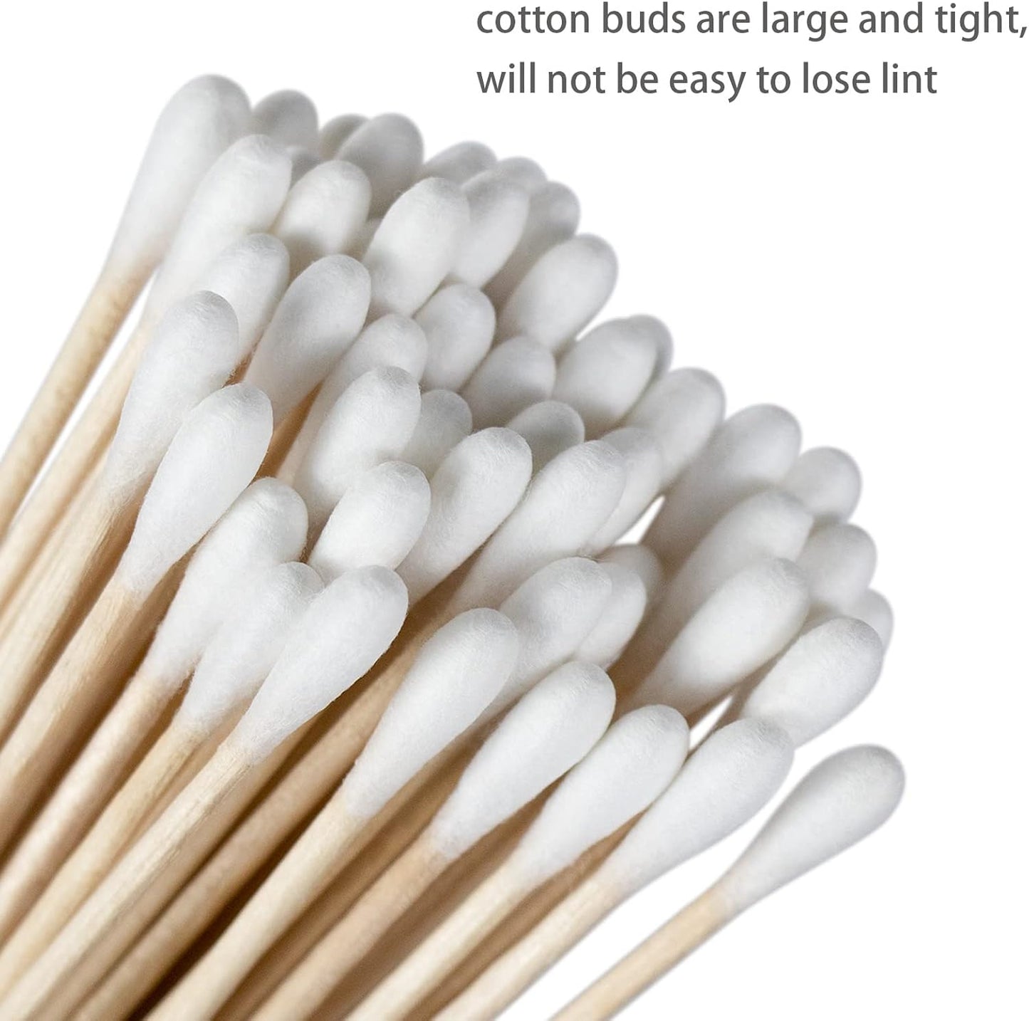 500/1000 Count 6'' Long Round/Pointed Cotton Swabs Durable Stem, Lint- Free Gun Cleaning Swabs Pure Cotton Tips for Gun Maintenance, Makeup, Pet Care, Equipment (Detailed Work)