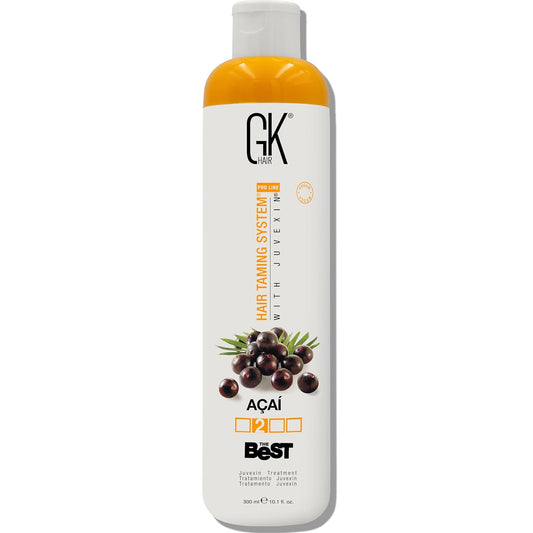 GK HAIR Global Keratin The Best ACAI (33.8 Fl Oz/1000ml) Smoothing Keratin Hair Treatment - Professional Brazilian Complex Blowout Straightening For Silky Smooth & Frizz Free Hair