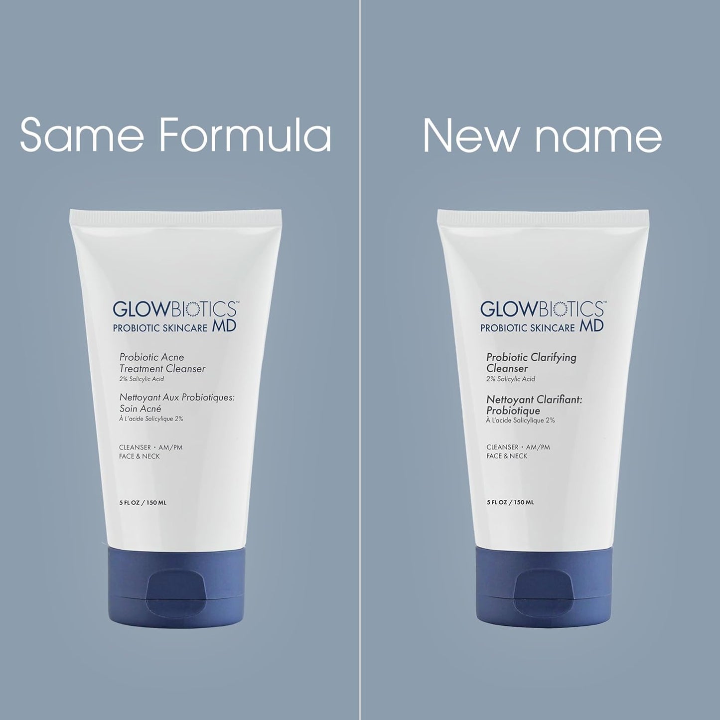 Glowbiotics Probiotic Clarifying Cleanser 5 oz – Gentle Foaming Face Wash with 2% Salicylic Acid & Niacinamide, Clears Pores & Excess Oil