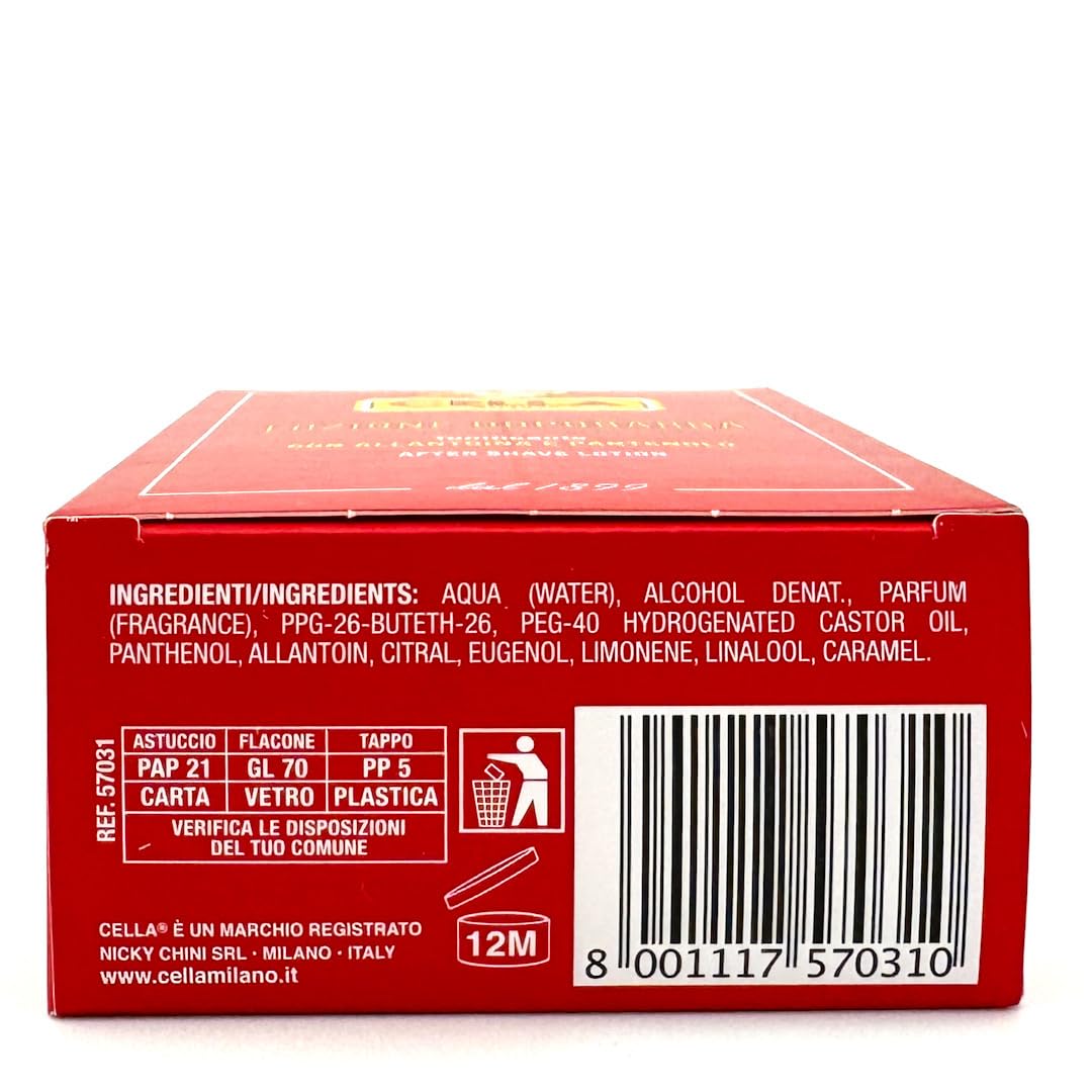 CELLA MILANO, After Shave Lotion, Classic Wood & Citrus Scent, Invigorates and Cools Skin After Shaving, Made In Italy
