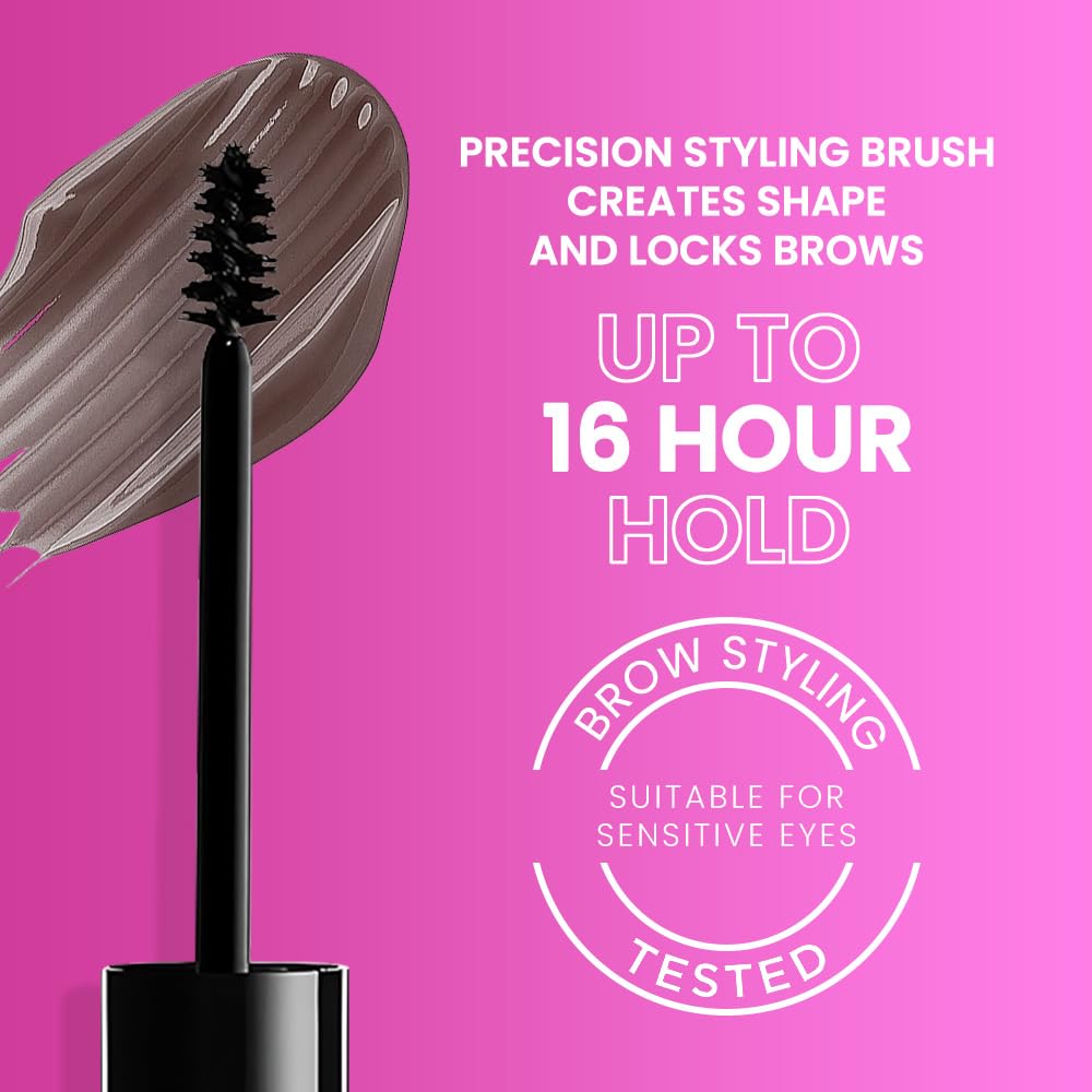 Kaely PROFESSIONAL MAKEUP Brow Glue, Tinted Eyebrow Gel, Eyebrow Mascara Waterproof, gel para cejas a prueba de agua, Eye Brow Fast Sculpt, Vegan & Cruelty-Free, 1Pcs-03 Medium Brown