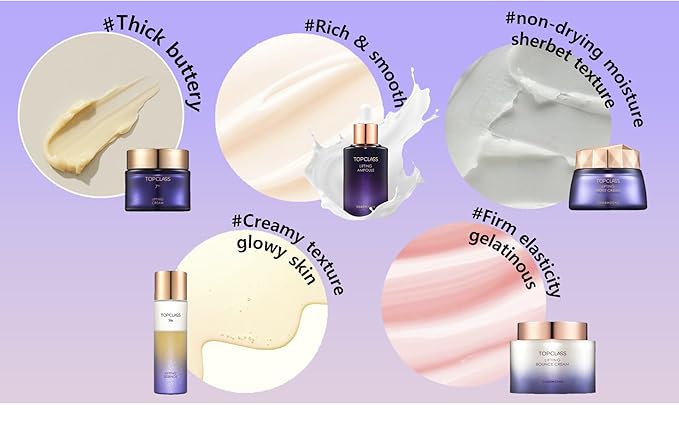 CHARMZONE TOPCLASS Lifting Signature Skincare Set of 4 Includes Toner Emulsion Cream and Control Cream (11.16 oz) , Triple Collagen Firm Skin Valentine Gift for Women