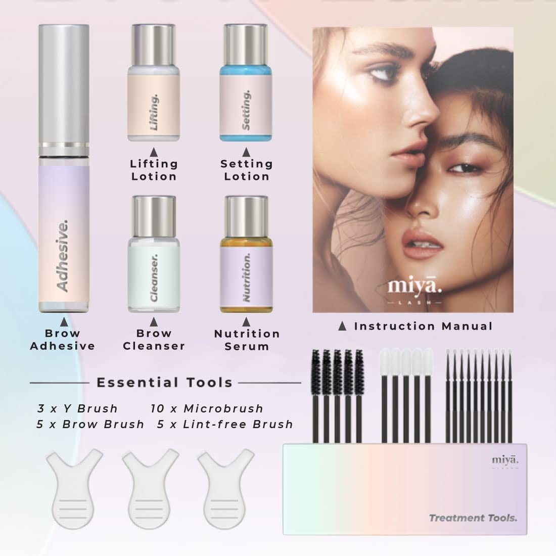 Brow Lamination Kit | Professional Eyebrow Lamination with Keratin | DIY Brow Lift Kit | Fuller, Thicker Brows for 6 weeks | Includes Easy to Use Instruction, Treatment Tools & Brushes