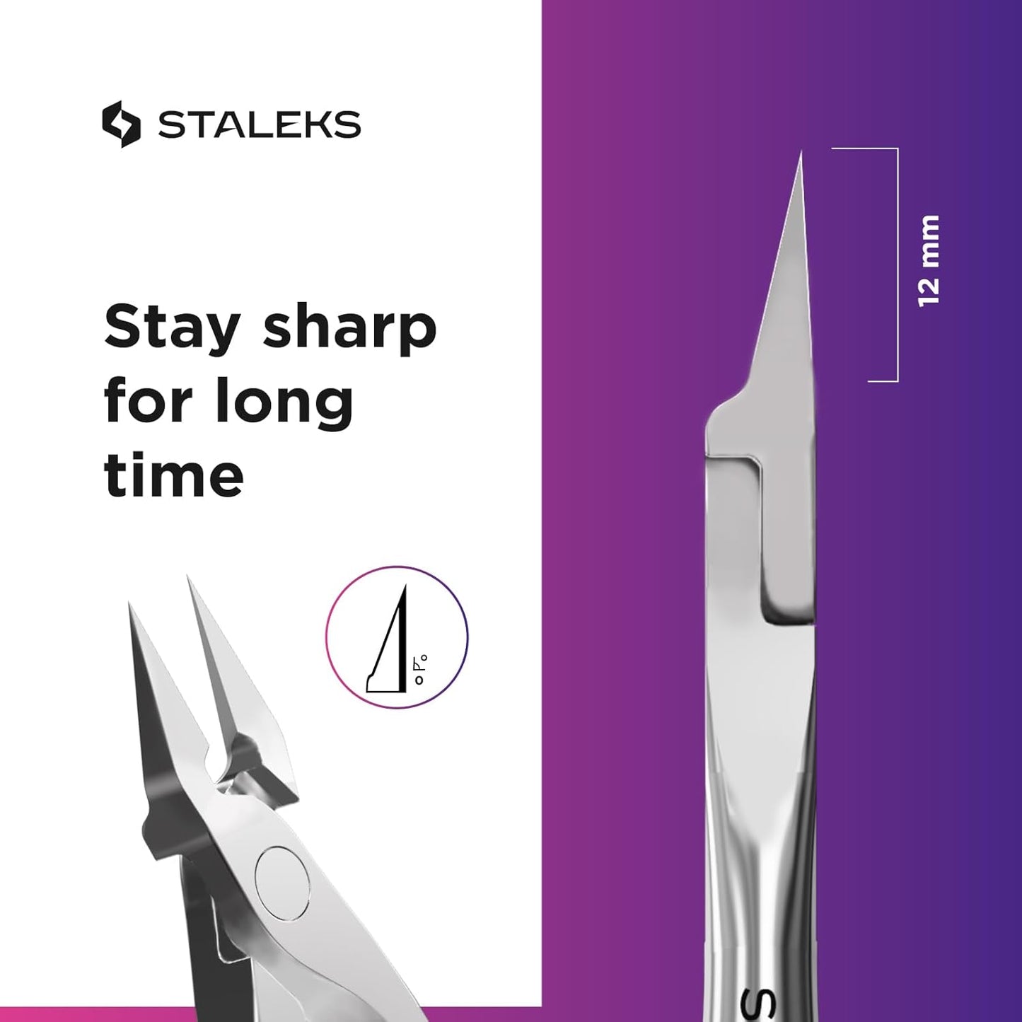Staleks Pro Nail Nippers EXPERT NE-61-12, Full Jaw, 0.47 Inch (12mm)
