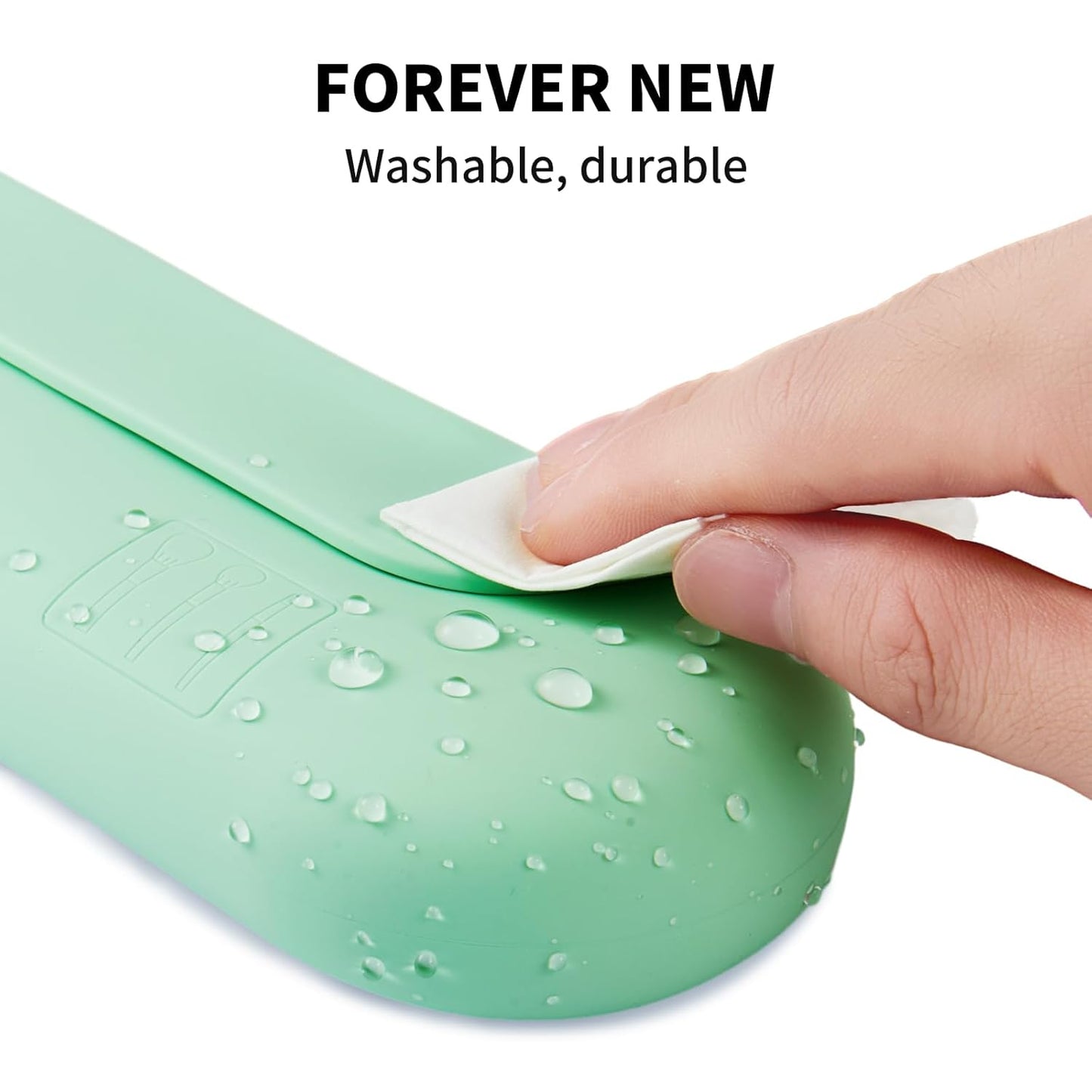 Silicone Makeup Brush Holder Travel Cosmetic Bag:Soft Portable Cosmetic Face Brushes Holder with Upgrade Anti-Fall Out Magnetic Closure, Large Travel Makeup Brush Case - Green