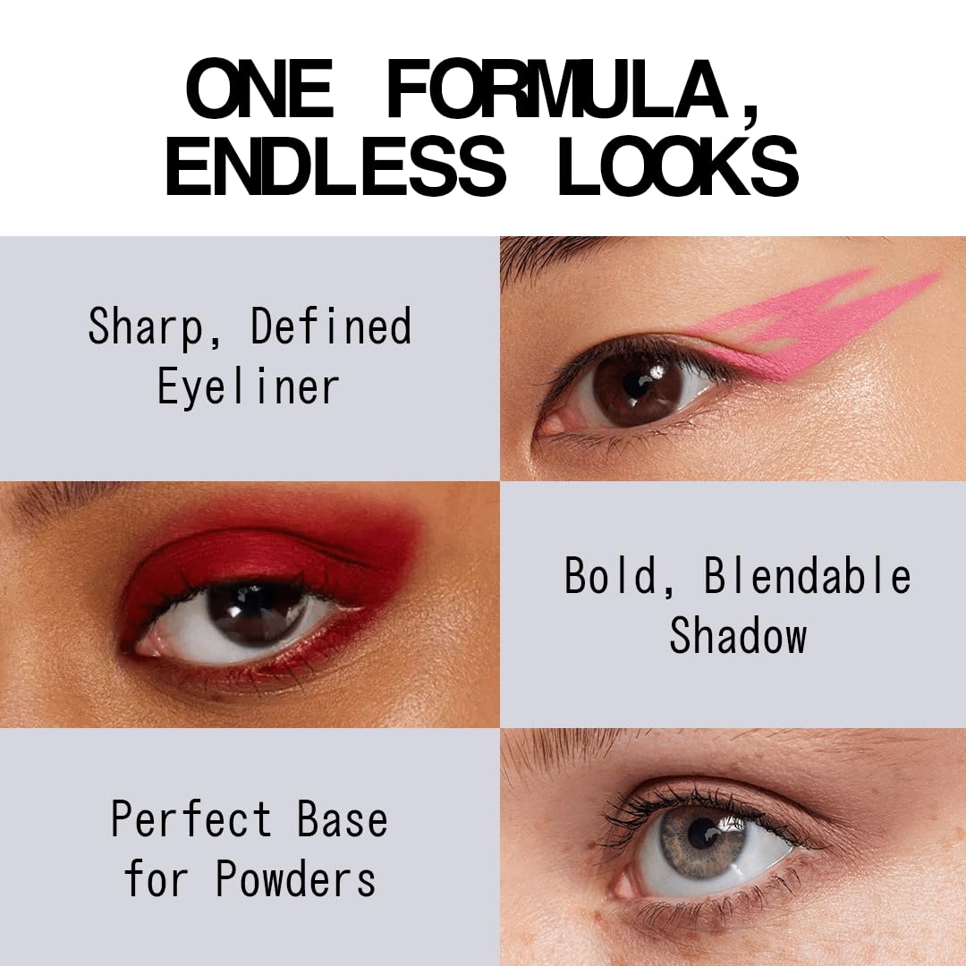 about-face Matte Fluid Eye Paint White Noise – High-Pigment Liquid Eyeshadow, Long-Lasting, No-Budge Matte Finish, Vegan & Cruelty-Free (White)