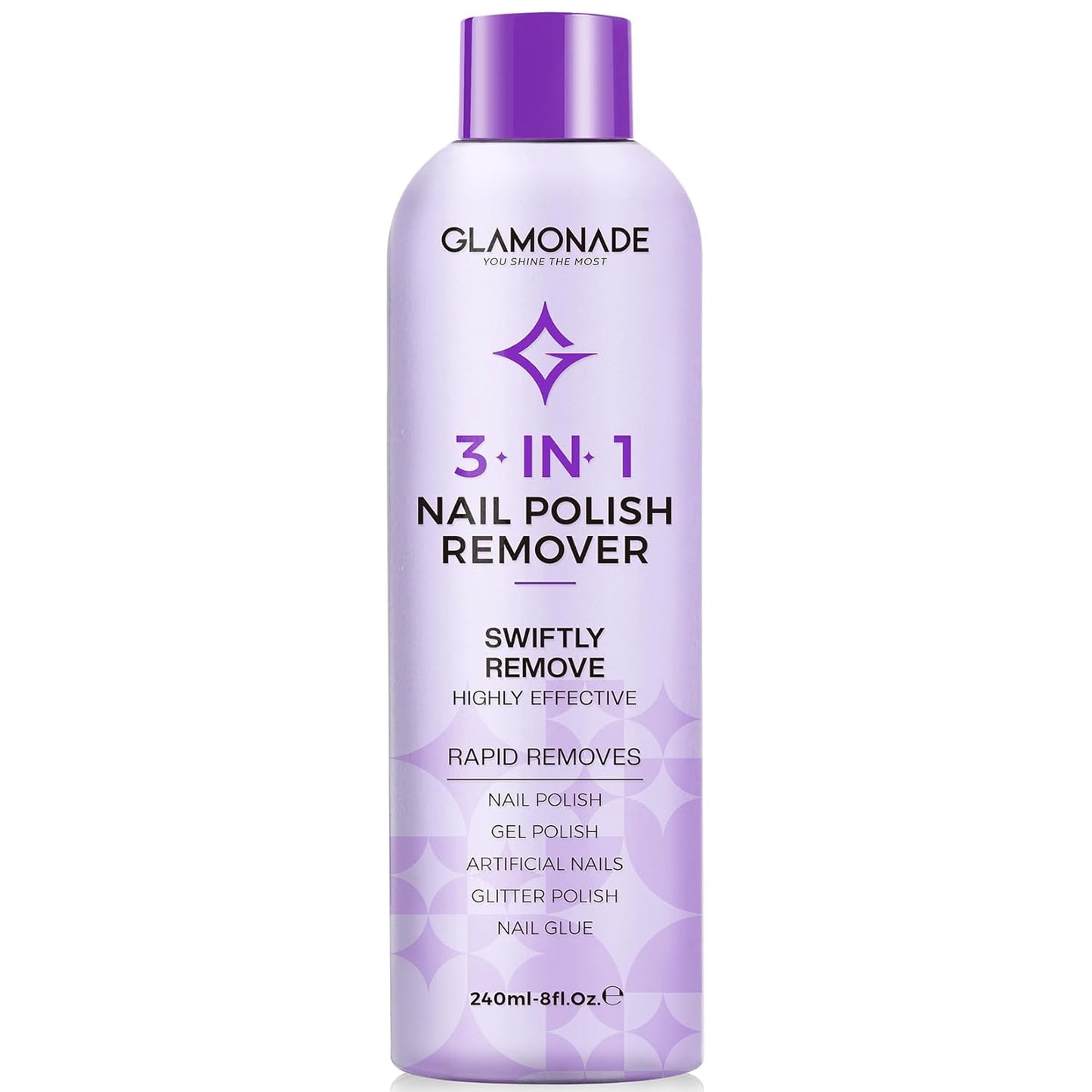 Acetone Nail Polish Remover: Professional Soak off Gel Nail Polish Remover Enriched with Natural Grape Seed Oil 8 Fl Oz for Gel Acrylic Nail Glue Dip Powder for Home Salon