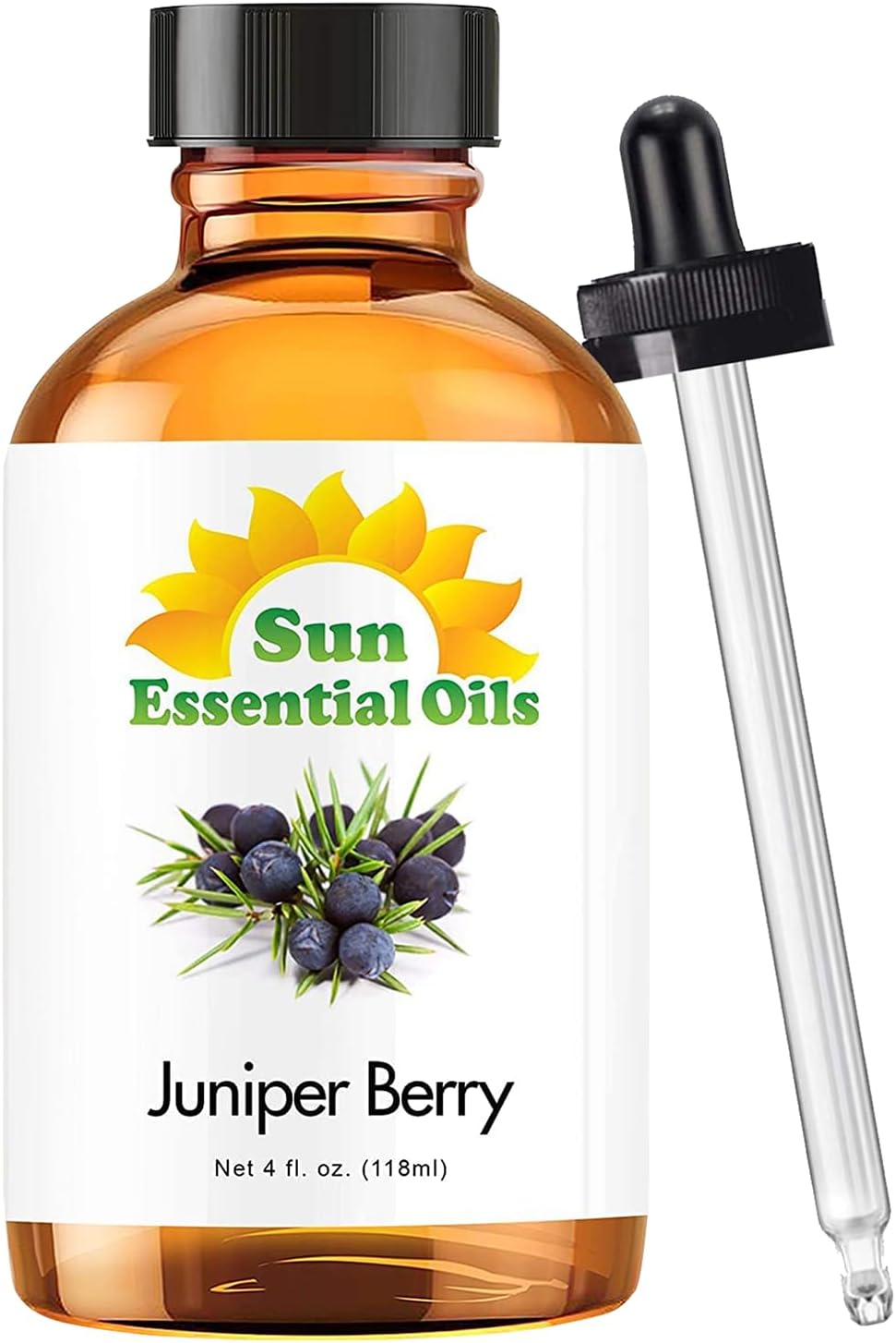 Sun Essential Oils 4oz Juniper Berry Essential Oil – Aromatherapy Oil for Candle Use (4 Fluid Ounces)