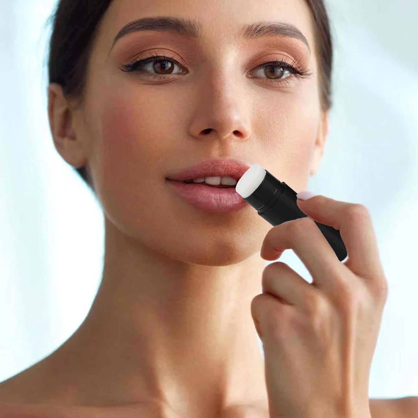 CertBuy 100 Pack Lip Balm Tubes, 5ml / 5g Empty Lip Balm Tubes with Cap Black, for DIY Make Up (69 x 17 MM)