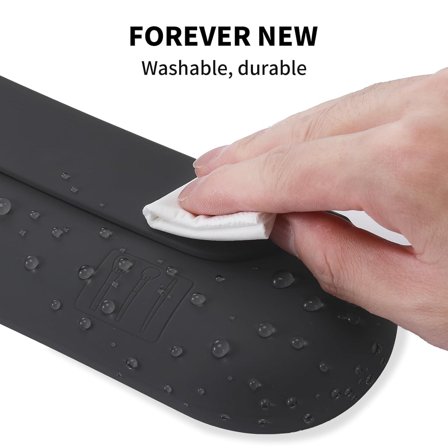 Silicone Makeup Brush Holder Travel Cosmetic Bag:Soft Portable Cosmetic Face Brushes Holder with Upgrade Anti-Fall Out Magnetic Closure, Large Travel Makeup Brush Case - Grey