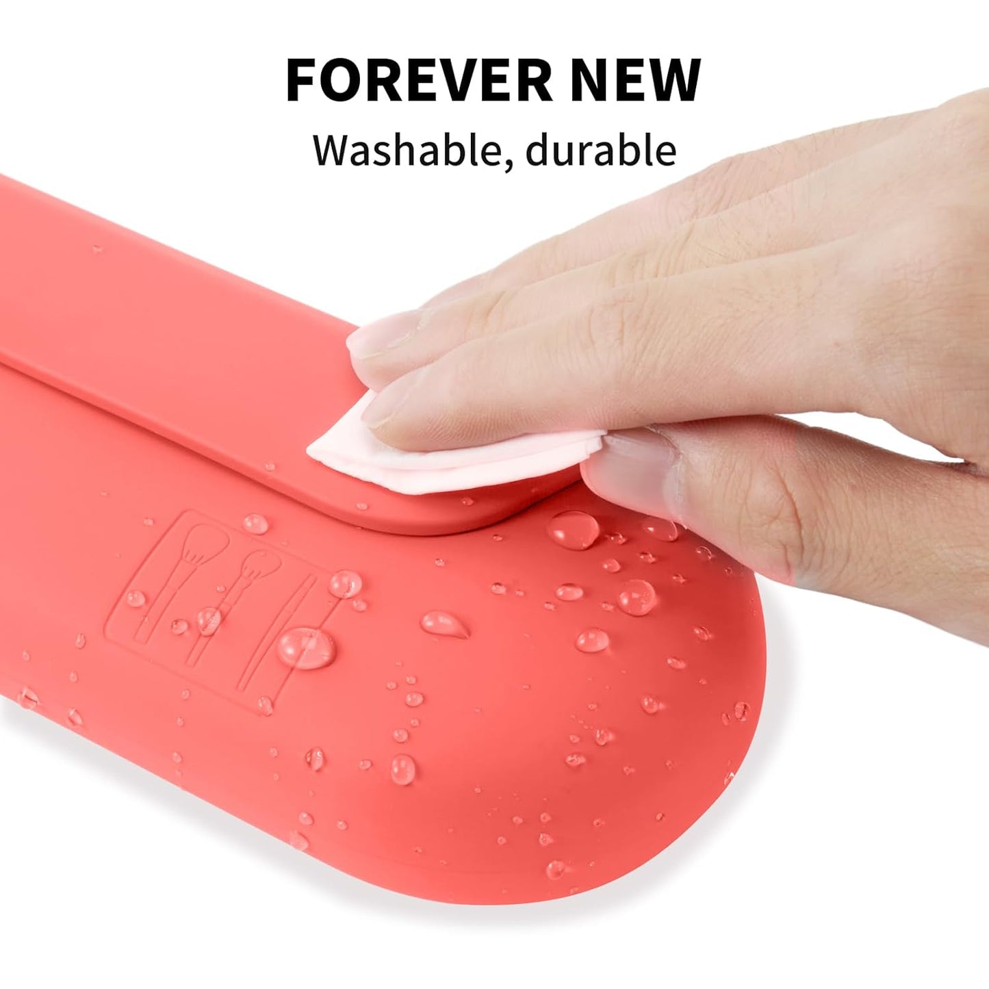 Silicone Makeup Brush Holder Travel Cosmetic Bag:Soft Portable Cosmetic Face Brushes Holder with Upgrade Anti-Fall Out Magnetic Closure, Large Travel Makeup Brush Case - Guava