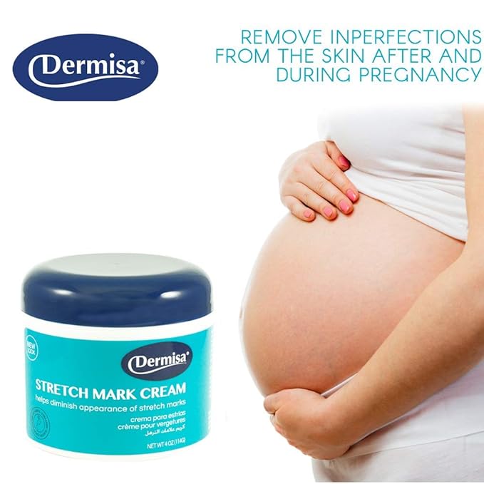 Dermisa Stretch Mark Cream | Contains Cocoa Butter, Vitamin E, Collagen & Elastin | 4 OZ | Pack of 1