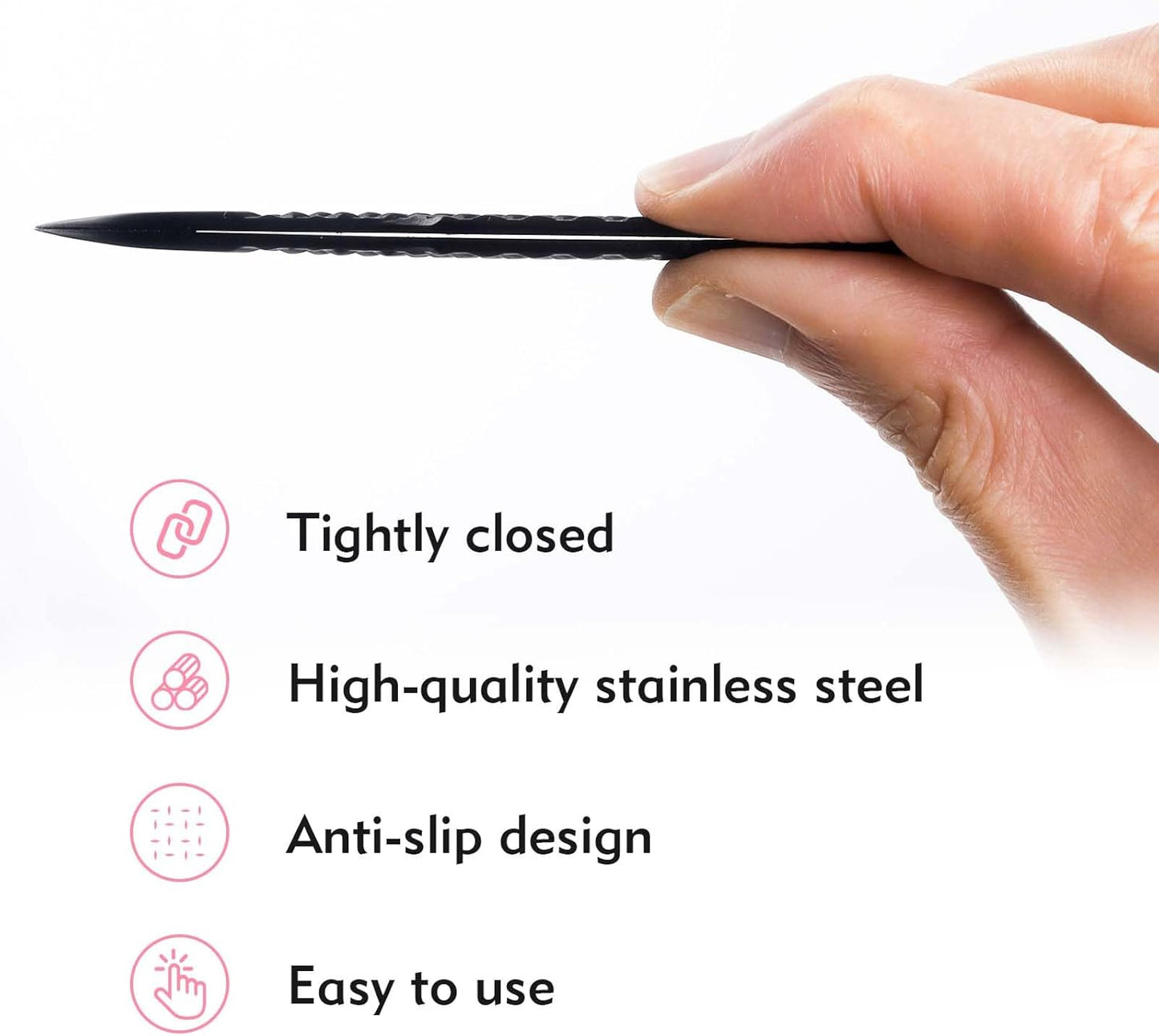 VEYES INC Lash Tweezers for Eyelash Extensions,High Precision Tweezers for Individual Classic and Volume Lash,Stainless Steel Tweezers-45 Degree