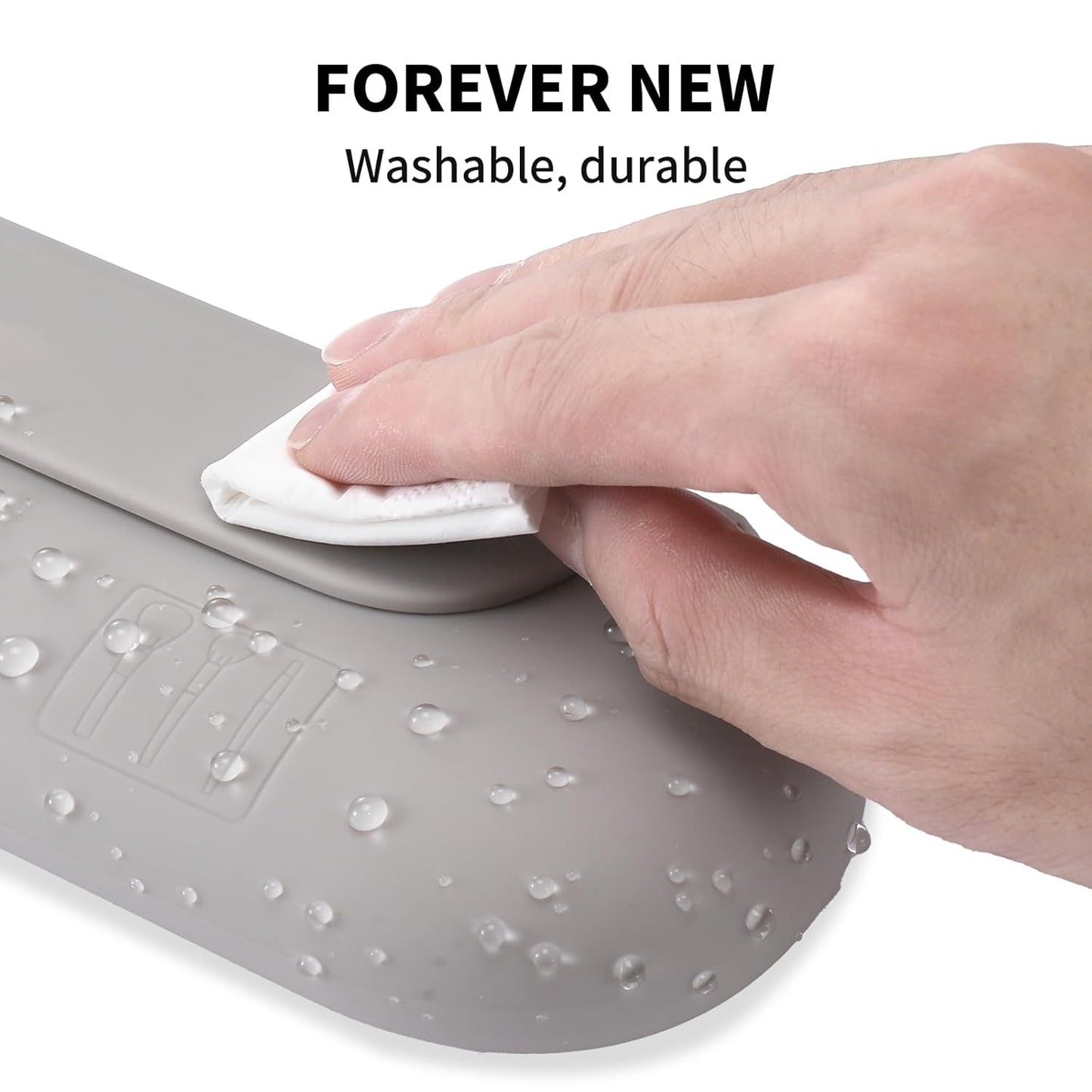 Silicone Makeup Brush Holder Travel Cosmetic Bag:Soft Portable Cosmetic Face Brushes Holder with Upgrade Anti-Fall Out Magnetic Closure, Large Travel Makeup Brush Case - Stone