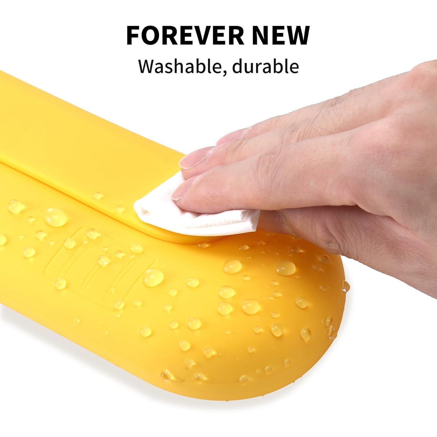 Silicone Makeup Brush Holder Travel Cosmetic Bag:Soft Portable Cosmetic Face Brushes Holder with Upgrade Anti-Fall Out Magnetic Closure, Large Travel Makeup Brush Case - Yellow