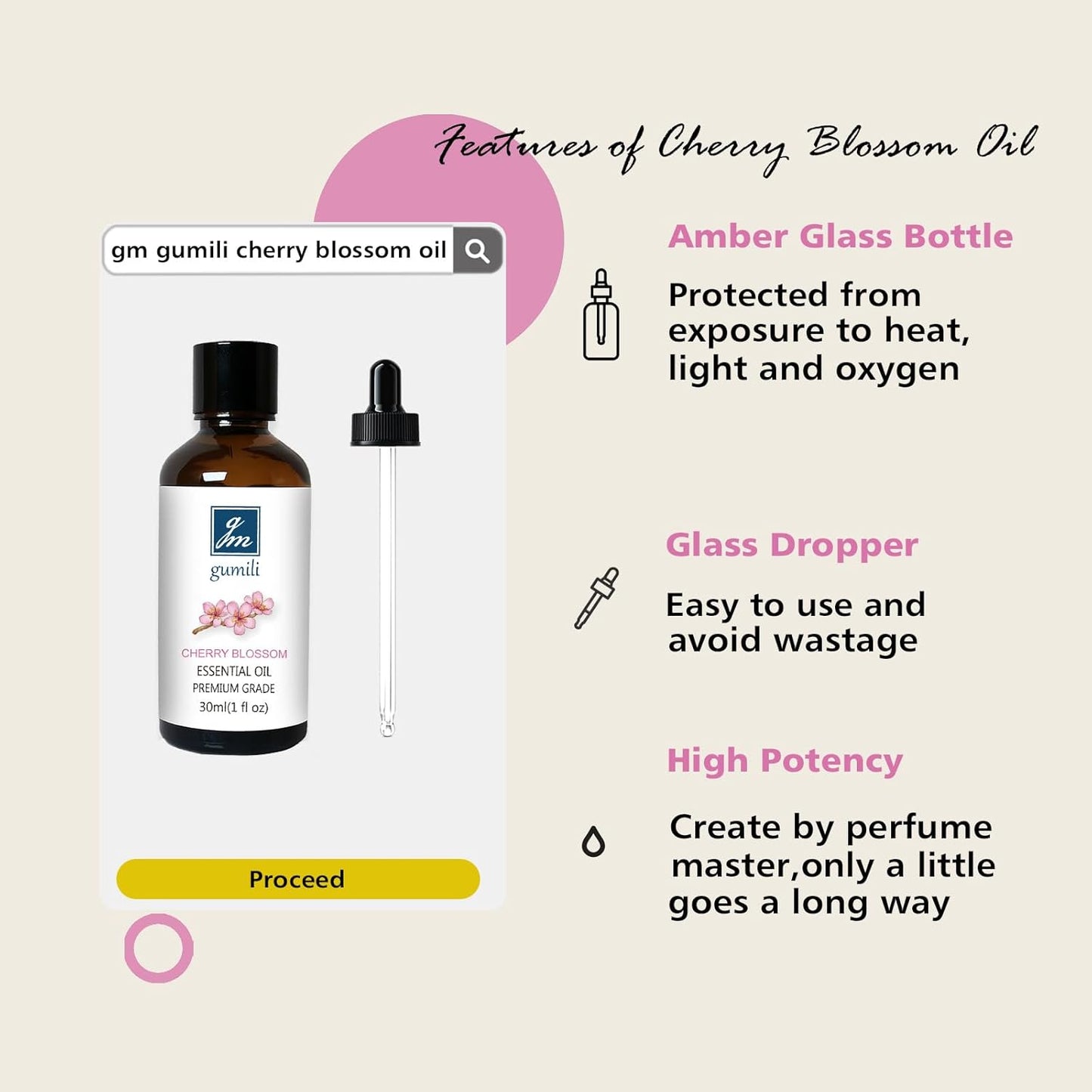 Cherry Blossom Essential Oil, Home Fragrance Oil, Scent Oils for Candle Making, Soap, Dryer Balls, Diffusers, Laundry, Slime -1 oz /30ml