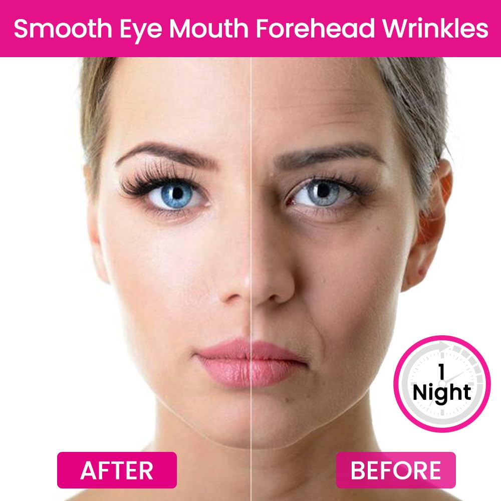 Kaely 256 Pcs Wrinkle Patches for Face Overnight, Silicone Scar Tape for Wrinkles Forehead, Face Tape for Wrinkles Overnight Sleeping Lifting Sagging Skin, Smile Line Facial Smoothing