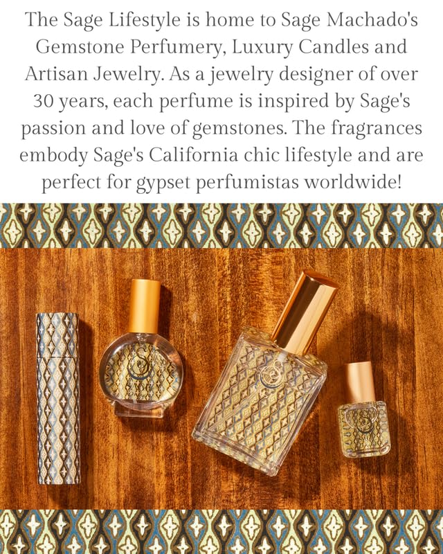 Onyx Organic Perfume Oil Extract Roll-On by Sage- 1/4 oz, Vegan & Cruelty-Free, Earthy Scent, Black Coconut, Vanilla, Oakmoss - Made in USA