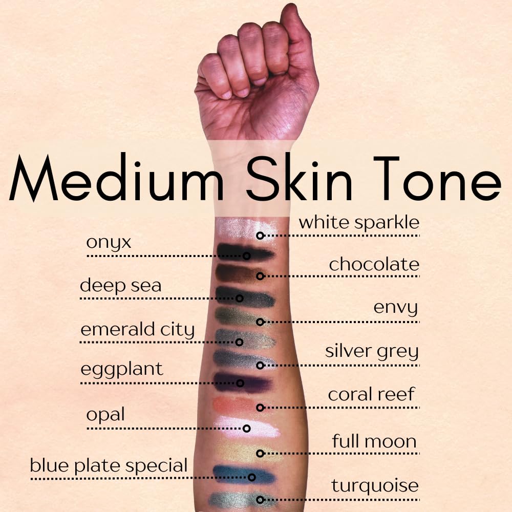 Dark Envy Army Glitter Green Single Loose Powder Eyeshadow; Vegan, Talc & Paraben Free