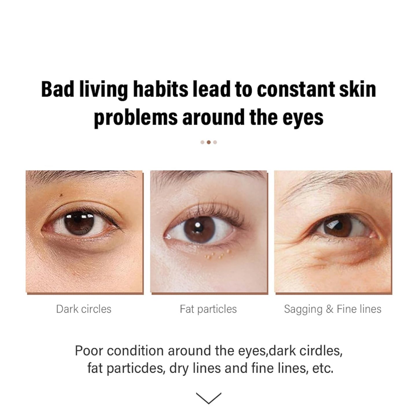 Retinol Eye Cream With Retinol Serum & AHA 30% & BHA 2% -Under Eye Cream For Dark Circles Puffy Eyes -Retinol Anti-Aging Eye Cream For Wrinkles Instant Eye Tightener For Women & Men