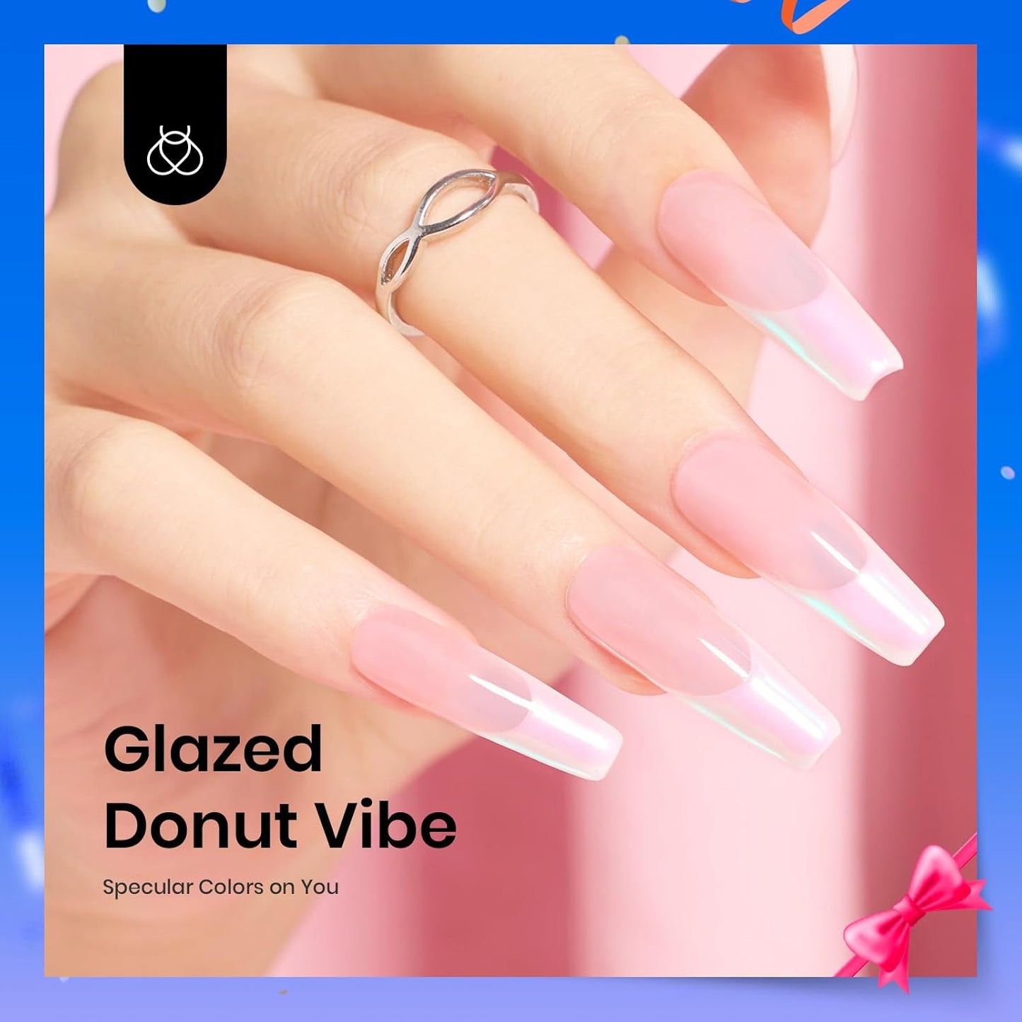 Beetles Metallic Chrome Nail Powder Kit Black White Colors Gel Polish Mirror Effect Holographic Metallic Nail Polish Chrome Manicure Art Decoration Glitter Nail Powder for Women