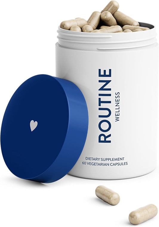 Routine Wellness Hair Growth Supplement - Clinically Tested for Thicker, Fuller Hair - Reduces Wrinkles, Fine Lines - Gluten Free, Ideal for Women & Men with Thinning Hair - 1 Bottle, 30 Day Supply
