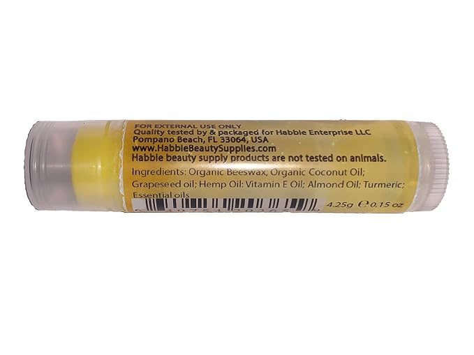 Organic Turmeric Lip Balm 3 Pack - Moisturizing, Balancing, Soothing, Natural Ingredients