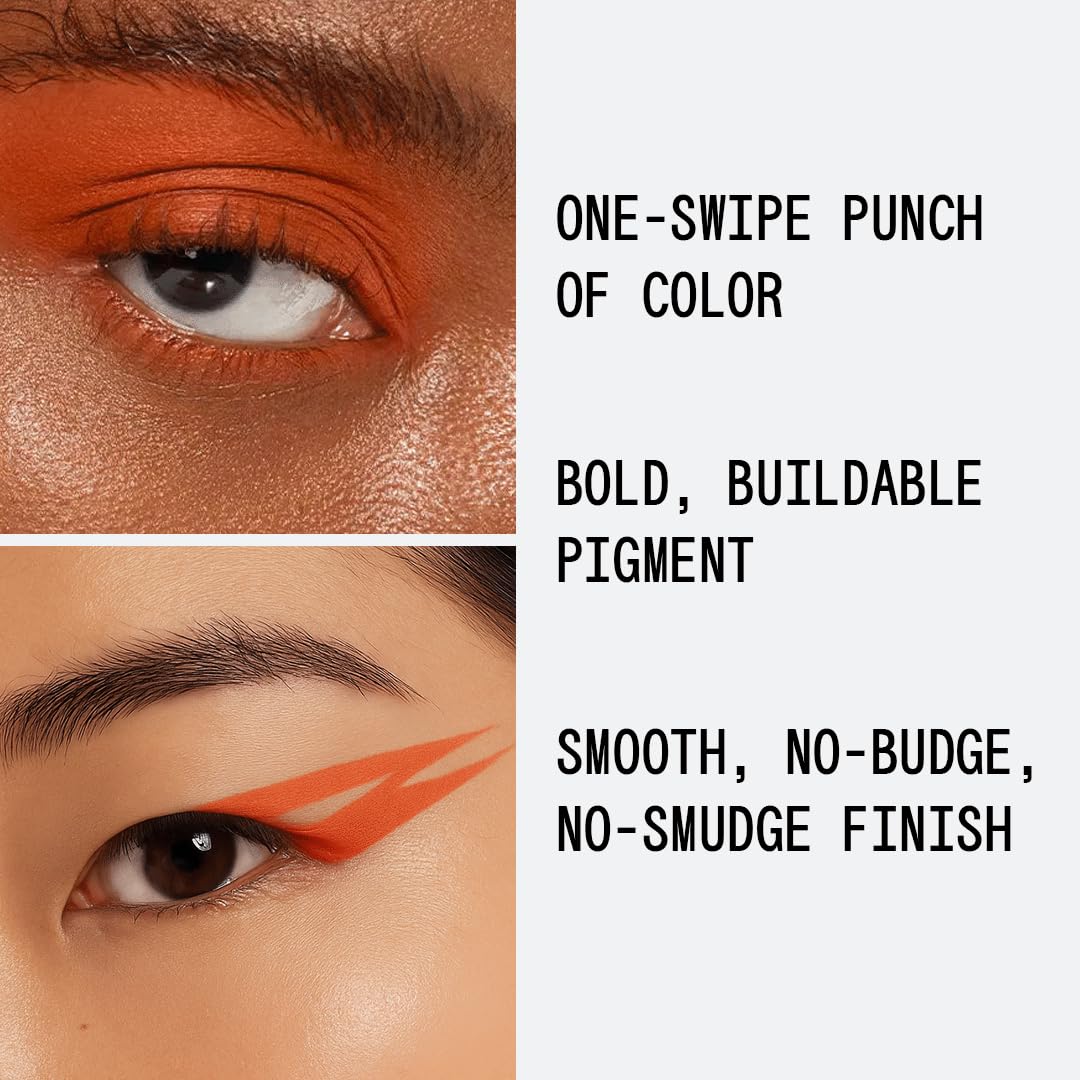 aboutface Matte Fluid Eye Paint Spectre – High-Pigment Liquid Eyeshadow, Long-Lasting, No-Budge Matte Finish, Vegan & Cruelty-Free (Bright Red/Orange)