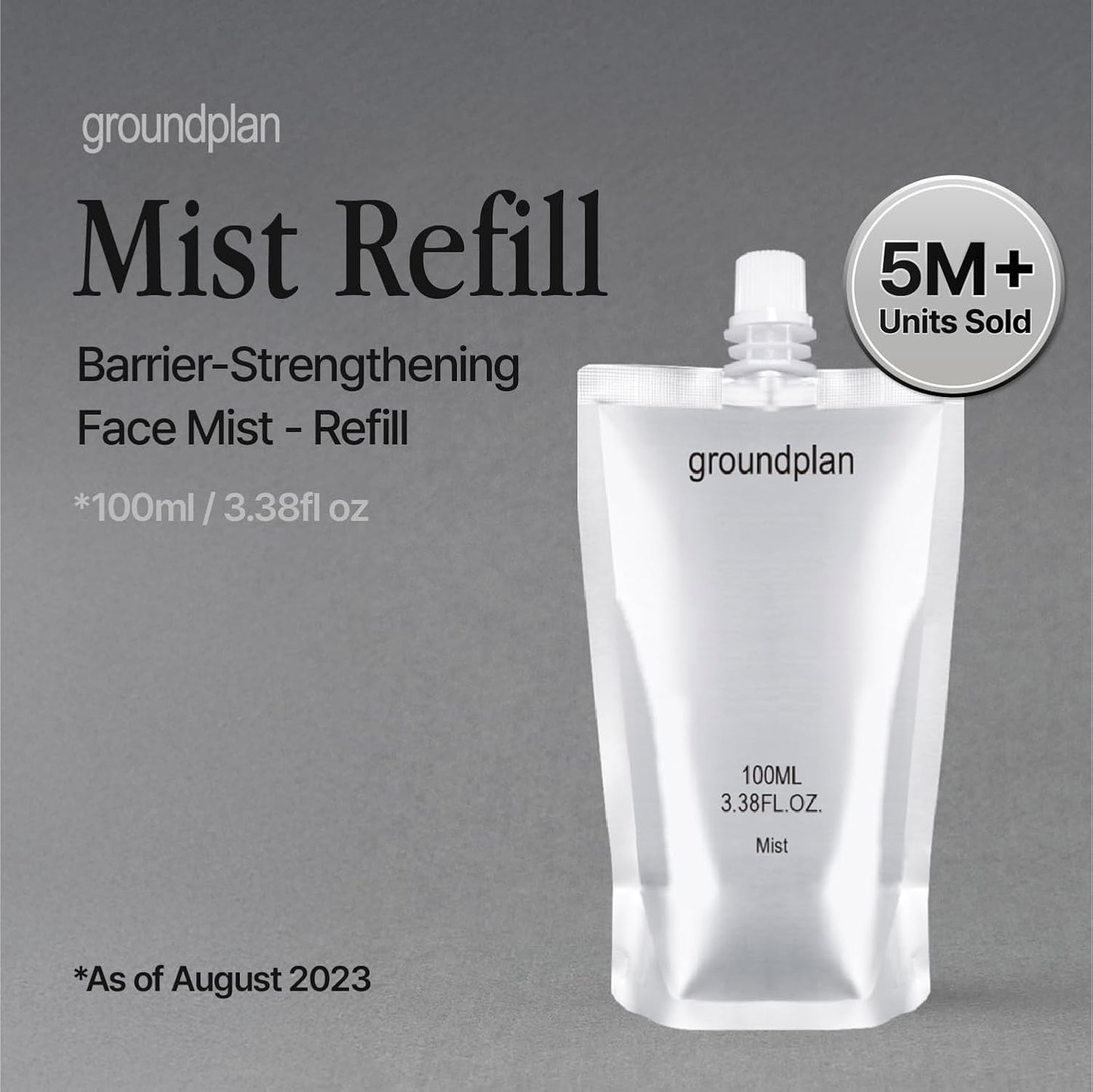 Silver Frost Mist, Refill - Facial Barrier Toner Spray with 80% Witch Hazel Water, Cica for Skin Barrier Repair, Recovery for Sensitive Skin, Dewy Hydration, Korean Skin Care (3.38 fl oz)