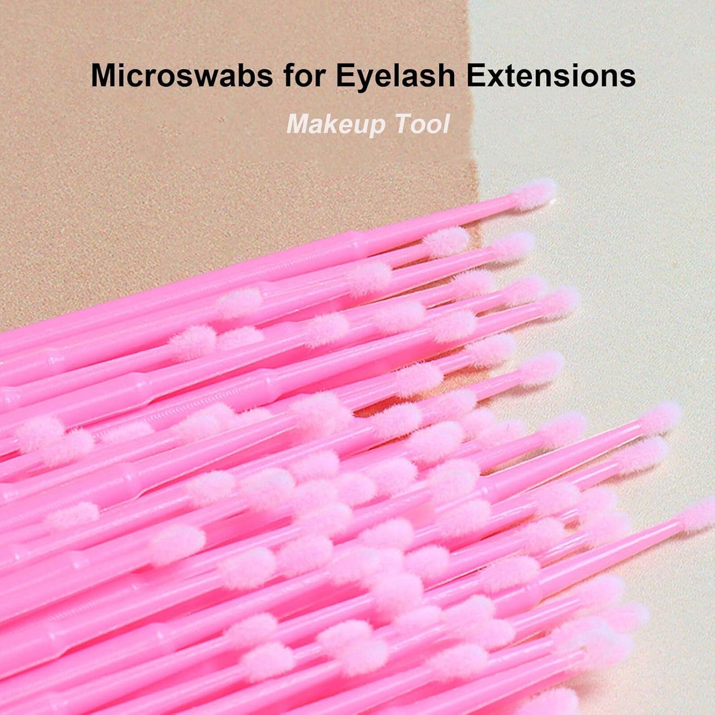 2100PCS Microswabs for Eyelash Extensions,Micro Applicators Brush for Cleaning and Applying Make-up Pink (Head Diameter: 2.0mm)