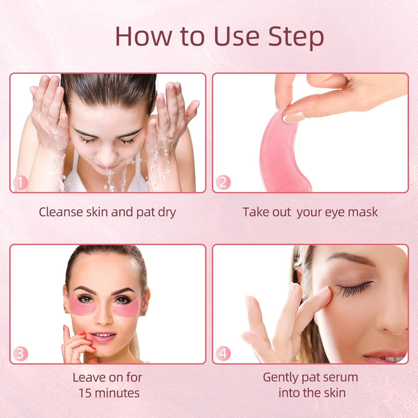 Under Eye Patches, 40 Pairs Eye Mask for Dark Circles, Puffy Eyes, Undereye Bags,Wrinkles,Eye Mask Patches with Rose, Eye Treatment Skin Care for Men & Women Gift