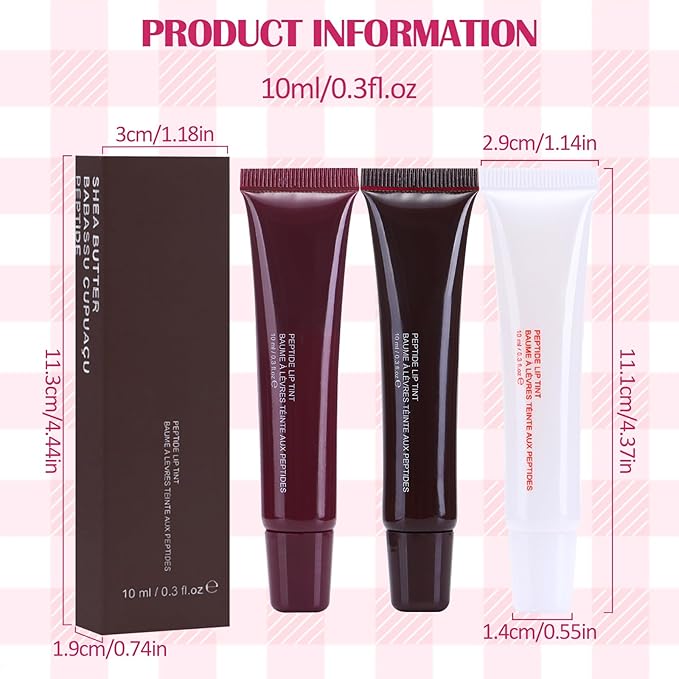 DAGEDA 3Colors Lip Glowy Balm Set, Hydrating Lip Balm Shine Lip Glow Oil, Clear Plumping Lip Gloss Tinted Jelly Balm, Natural Lip Care Makeup Glossy Lip Moisturizer for Dry Cracked Lips(B)