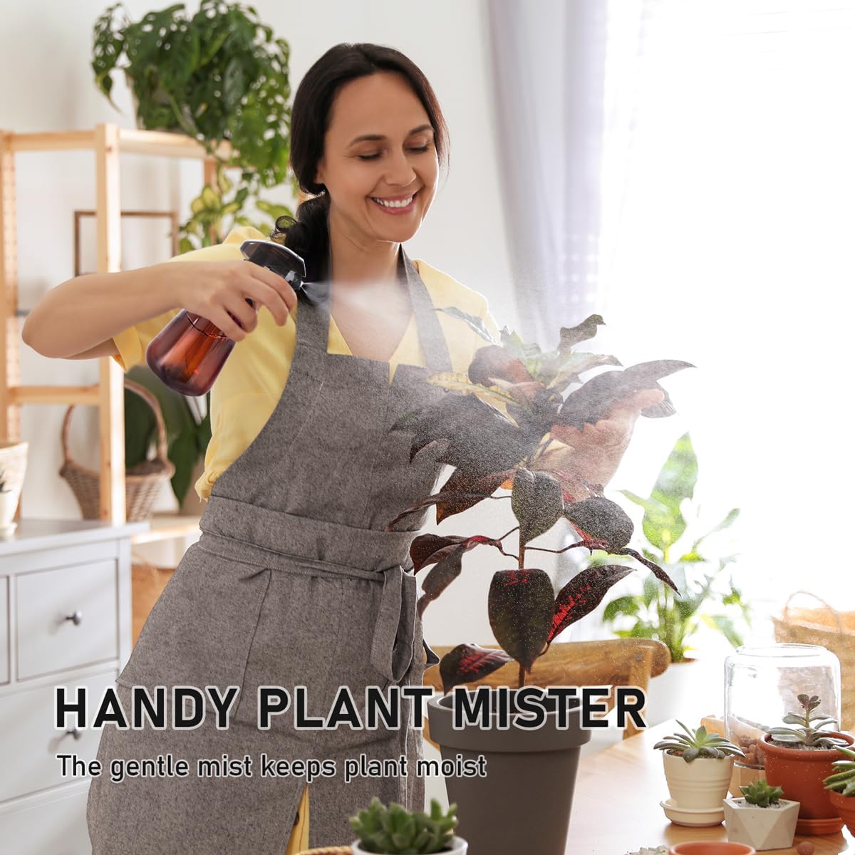 Spray Bottle for Plants 2 Pack, 16oz - Ultra Fine Mist, Plant Mister Empty Spray Bottles Indoor, Leak Proof Misting Water Sprayer Bottle for Gardening, Plant Care, Hair Care, Cleaning Solutions