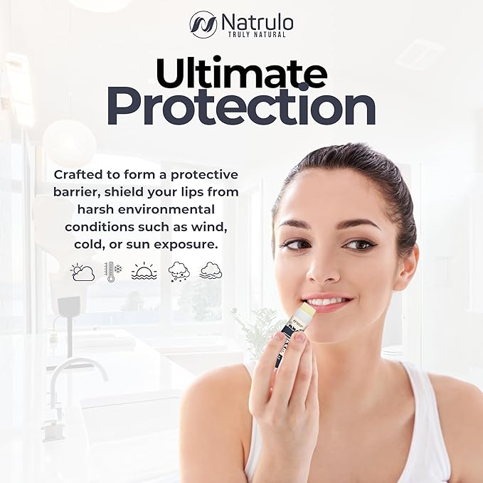 Beef Tallow Lip Balm – Natural Tallow Beeswax Chapstick – Hydrating Moisturizer Grass Fed Bison Tallow Balm Lip Care – Soothes Chapped, Dry Lips, Sensitive Skin – Long Lasting & Vitamin Rich USA-Made