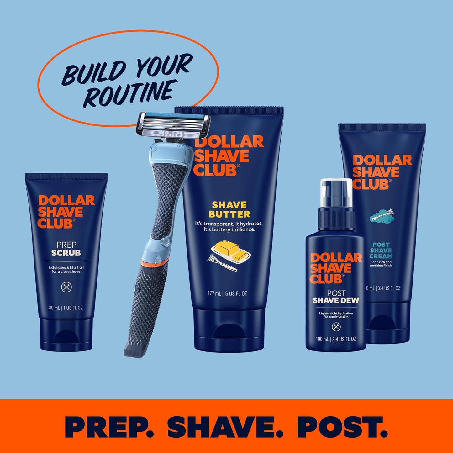 Dollar Shave Club | 4 Blade Razor Refills (16 Pack) | Swift Rinse Blades for Longer and Thicker Hair