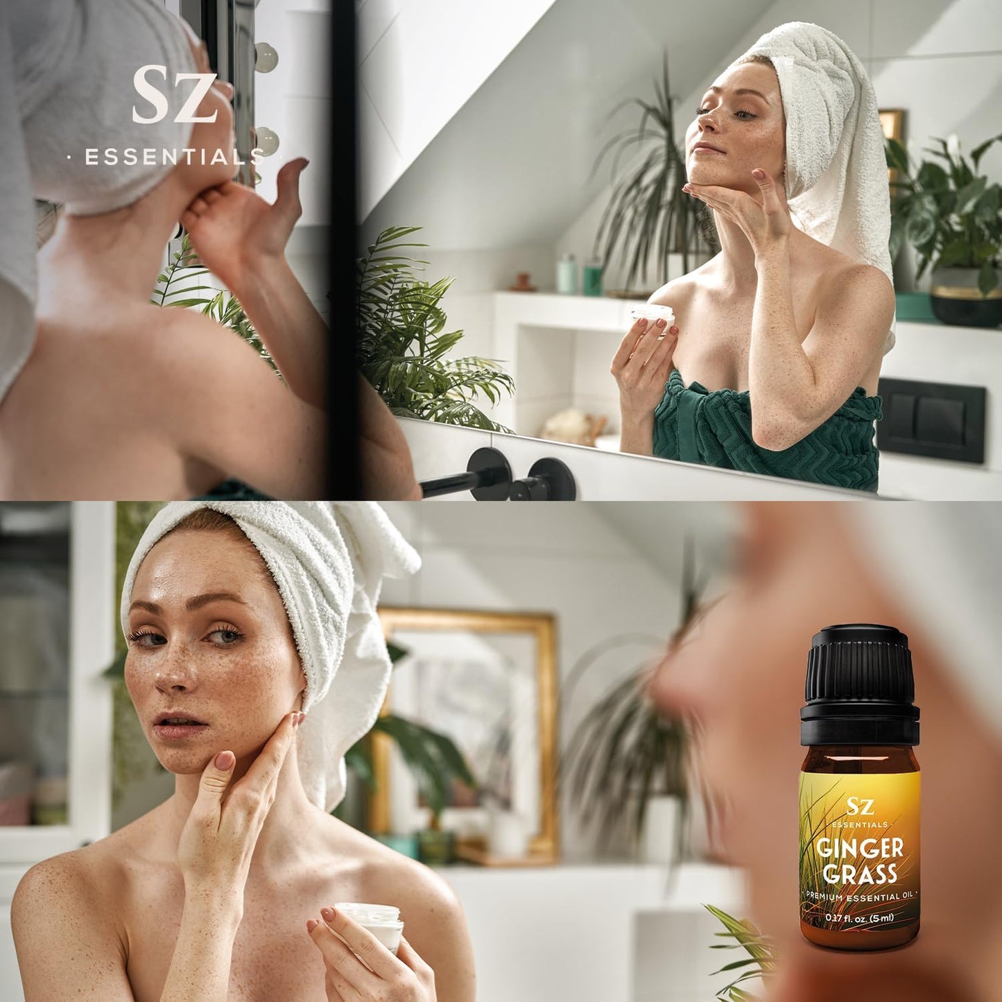 – Ginger Grass Essential Oil – 100% Pure & Undiluted (Cymbopogon martinii VAR. Sofia)– Fresh Citrusy Earthy Aroma – Aromatherapy, Perfumery, Skin Care – Therapeutic Grade - 1/6 oz. 5 mL