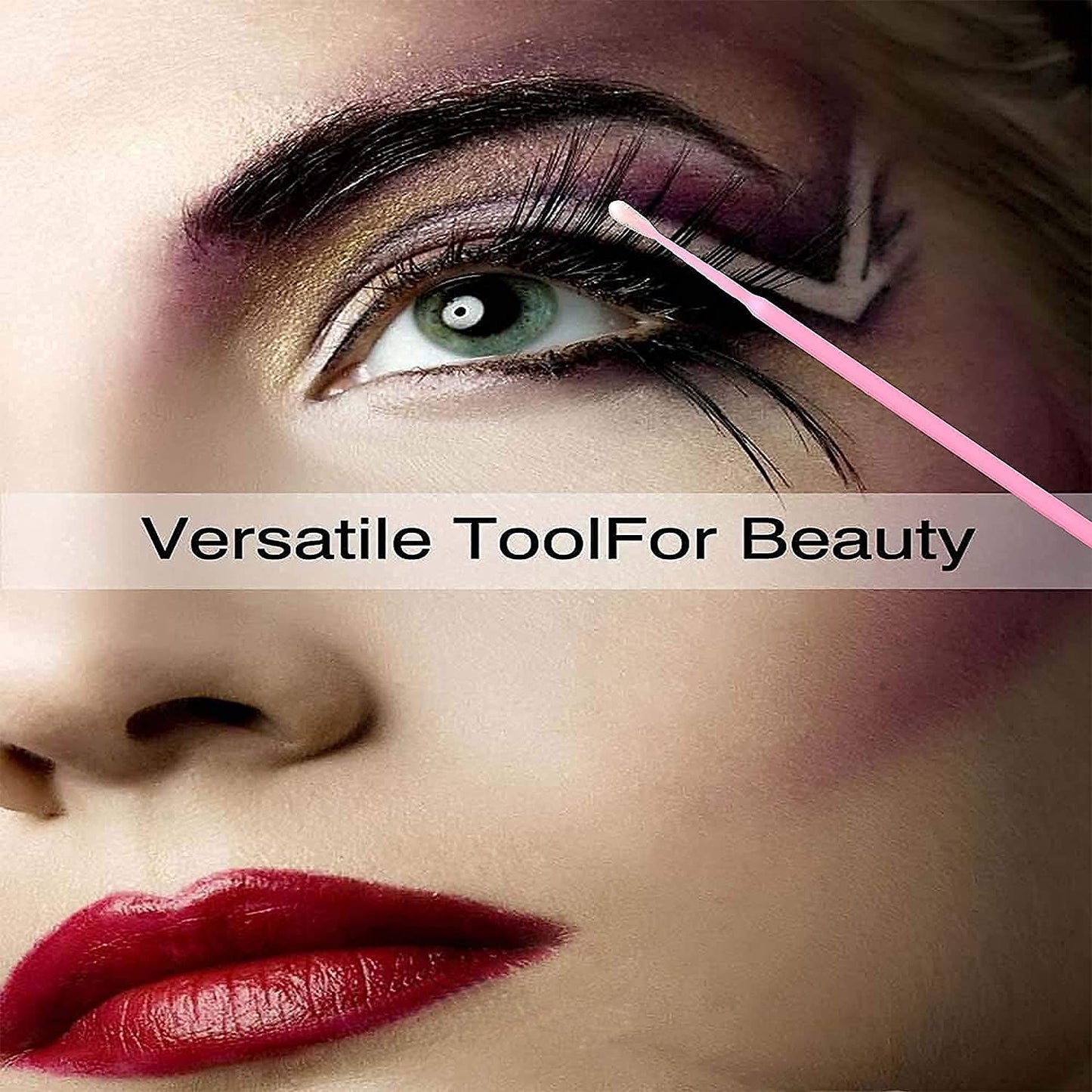 2100PCS Microswabs for Eyelash Extensions,Micro Applicators Brush for Cleaning and Applying Make-up Pink (Head Diameter: 2.0mm)