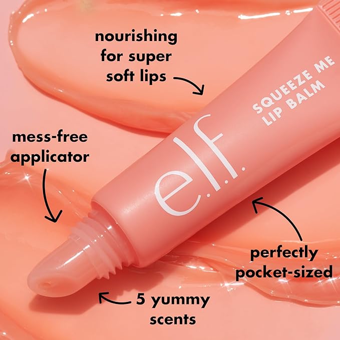 e.l.f. Squeeze Me Lip Balm, Moisturizing Lip Balm For A Sheer Tint Of Color, Infused With Hyaluronic Acid, Vegan & Cruelty-free, Vanilla Frosting