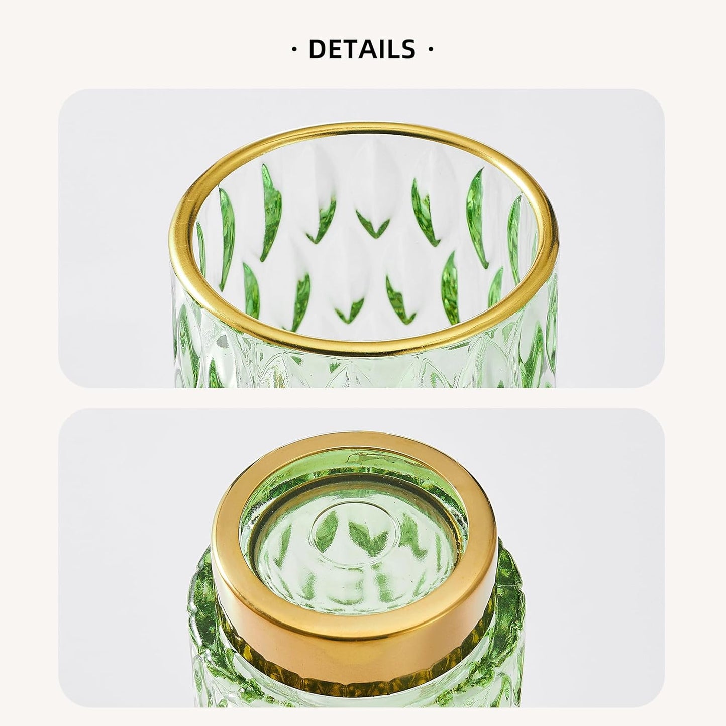 Makeup Brush Holder Organizer,Toothbrush Holders,Desk Pen Pencil Holder,Multifunctional Vintage Glass Brush Cup(A39-1-US)