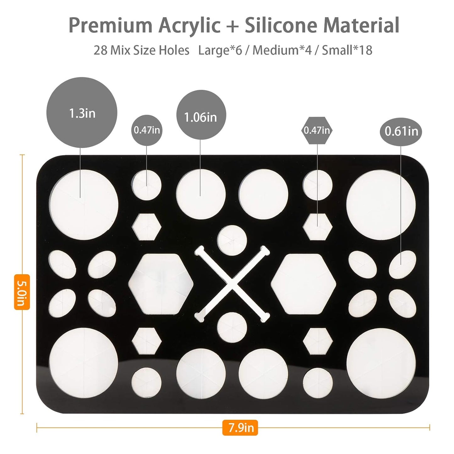 Brush Drying Rack, Brushes Dryer, Collapsible 28 Slot Acrylic Brush Holder Stand Tree Tray Support Display for Makeup Lovers Artist Nail Paint Brushes, Grey