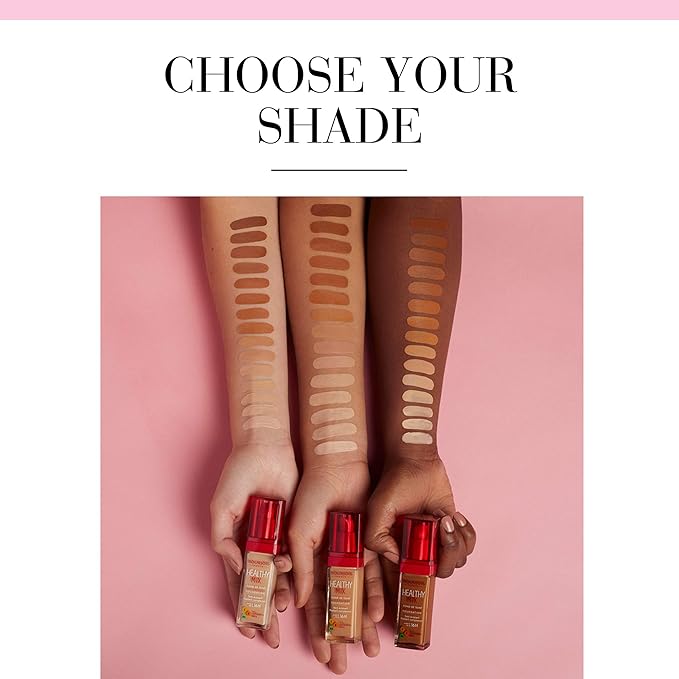 Bourjois Healthy Mix Anti-Fatigue Medium coverage Liquid Foundation 63 Cocoa, 30ml