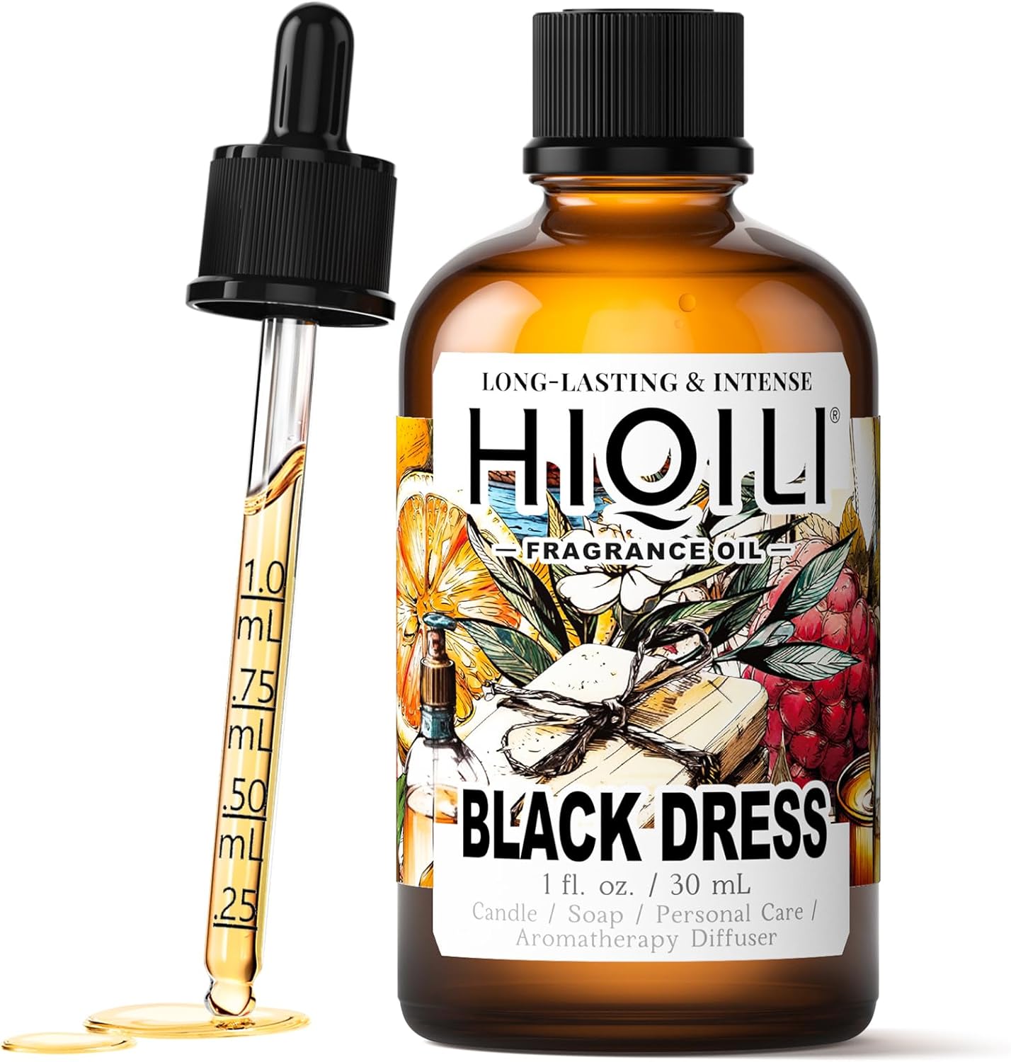 HIQILI Black Dress Fragrance Oil - 1 Fl Oz