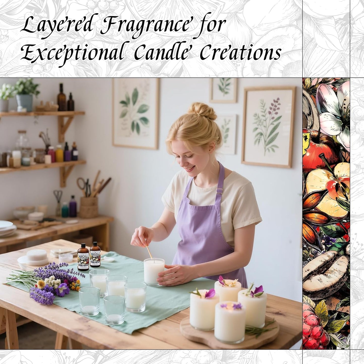 HIQILI Spears Fantasy Fragrance Oil for Home Diffuser, White Chocolate & Cupcake Scents, DIY Soap, Candle, Perfume Making, Long Lasting - 5.07 Fl Oz